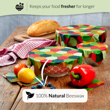 Load image into Gallery viewer, WAFE - Reusable Beeswax Food Wraps - Fruity Edition - Pack of 6+3